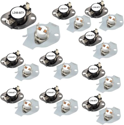 #ad 10 Pack Dryer Thermostat Thermal Fuse Cut Off Kit for Whirlpool LEC YWE Series $93.95
