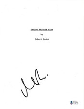 MATT DAMON SIGNED 'SAVING PRIVATE RYAN' FULL MOVIE SCRIPT ACTOR BECKETT BAS COA 