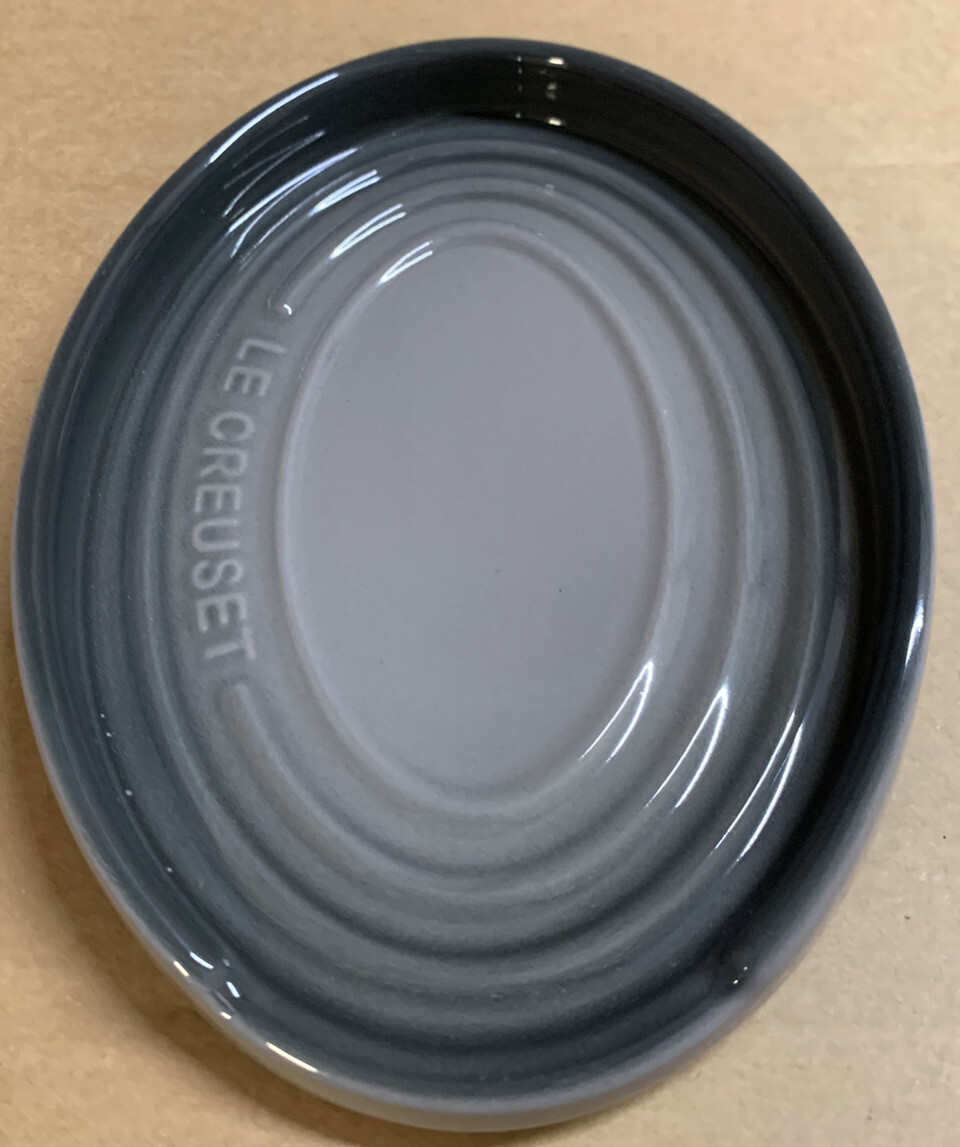 Le Creuset Stoneware Oval Spoon Rest - Flint (New)