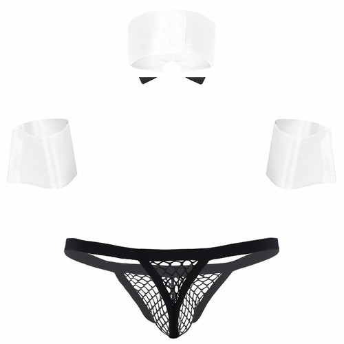 Smoking Tanga Slip Kellner Kostüme Herren Dessous Set Boxer Stripper Clubwear - Bild 77 von 93