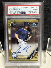 2019 Bowman Chrome Prospects Autographs Owen Miller Gold /50