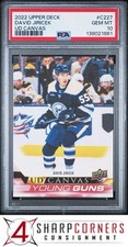 2022 UPPER DECK UD CANVAS #C227 DAVID JIRICEK RC YOUNG GUNS PSA 10