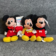 Disney Store The Spirit of Mickey Mouse Valentines Bean Bag Plush 8" Lot of 3