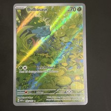 Bulbasaur Illustration Rare Full Art Holo 70 HP 166/165 Scarlet & Violet 151 on eBay