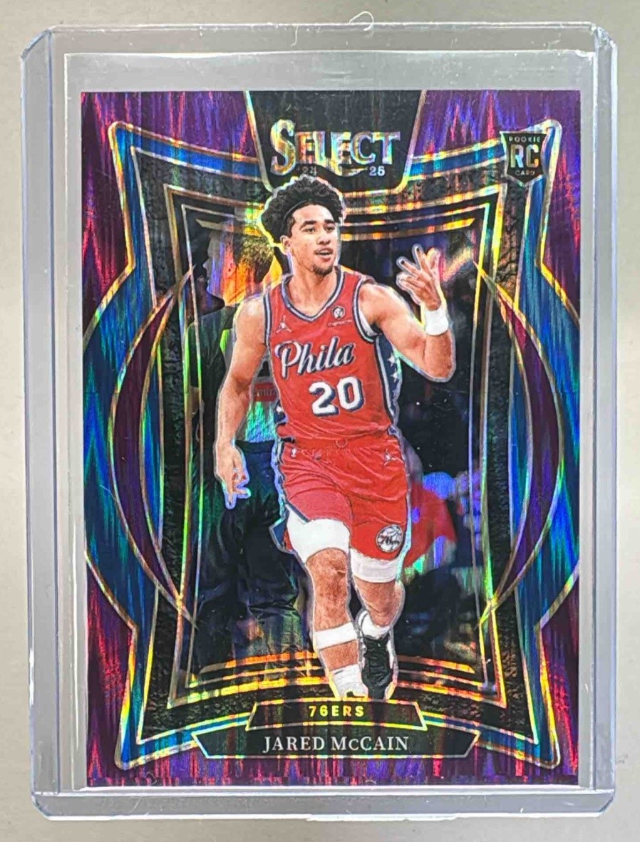 Jared McCain 2024 Panini Select #82 Purple Flash Prizm Concourse Rookie RC /249