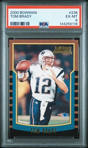 2000 BOWMAN #236 TOM BRADY ROOKIE RC PSA 6