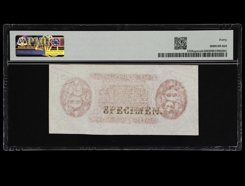 FR# 1328 Fractional 1864 Union Currency 50c Civil War Third Specimen Issue, PCGS - Image 2 of 4