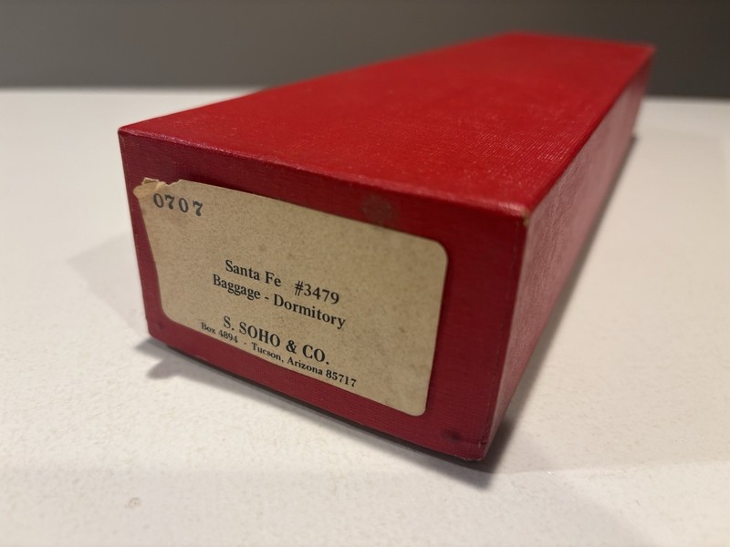 HO Scale Brass SOHO & Co Santa Fe Baggage - Dormitory Passenger Car #3479
