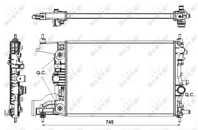 NRF 53153 Radiator, engine cooling for OPEL,VAUXHALL