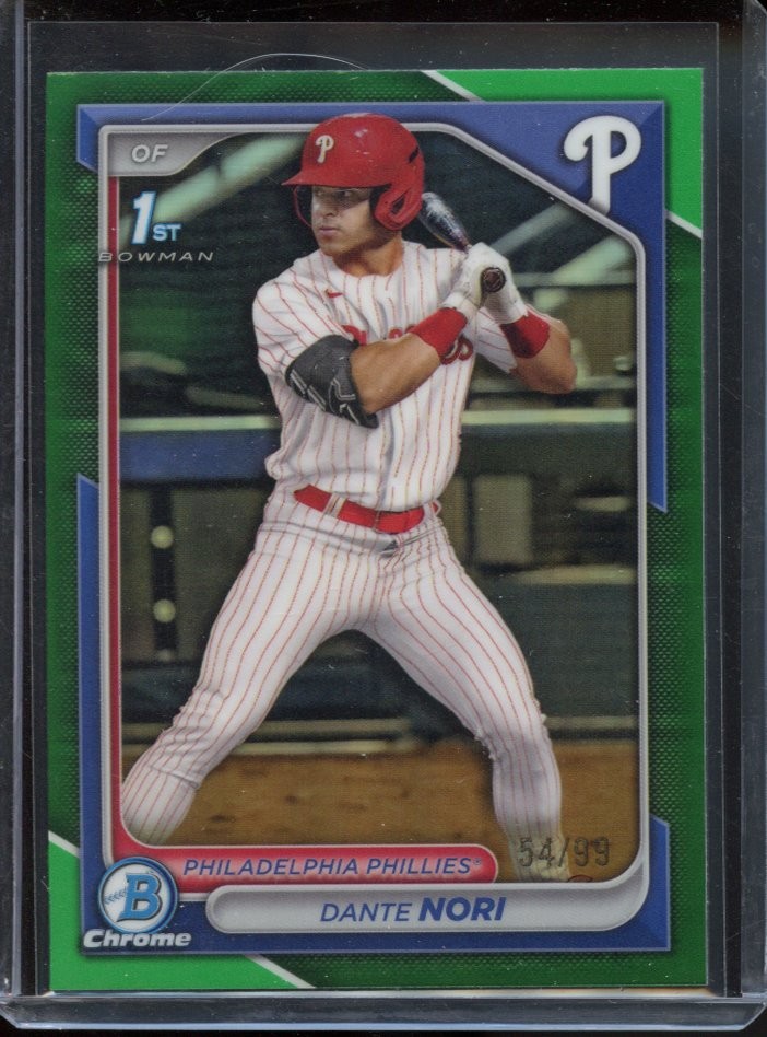 2024 Bowman Draft #BDC-16 Dante Nori Chrome Green Refractor #/99