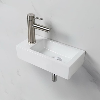 Ibergrif M41102-L Waschbecken klein Garderobenwaschbecken, rechteckig