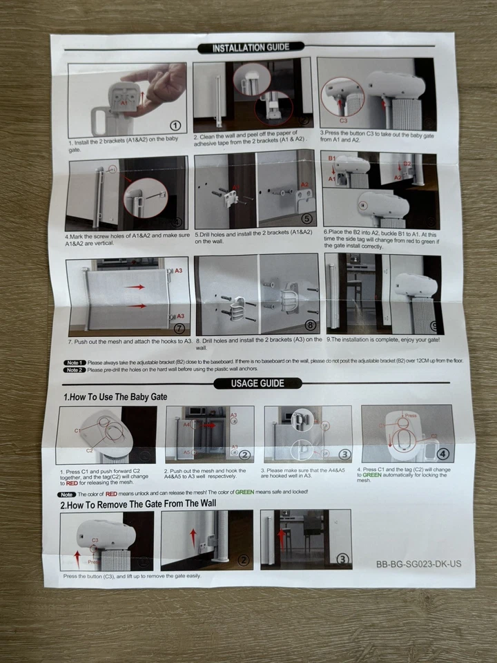 PRObebi Retractable Baby & Dog Gate 54"x34" Mesh Safety Gate Space-Saving Design - Image 4 of 4