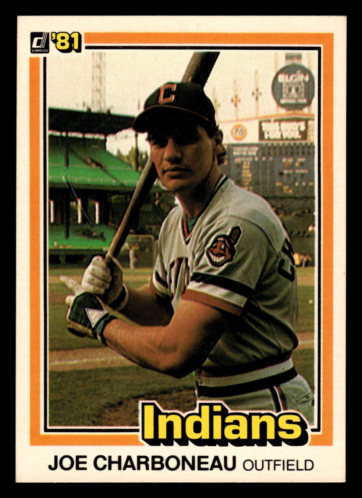 1981 Donruss Joe Charboneau #82a Cleveland Indians ROOKIE HIGH GRADE