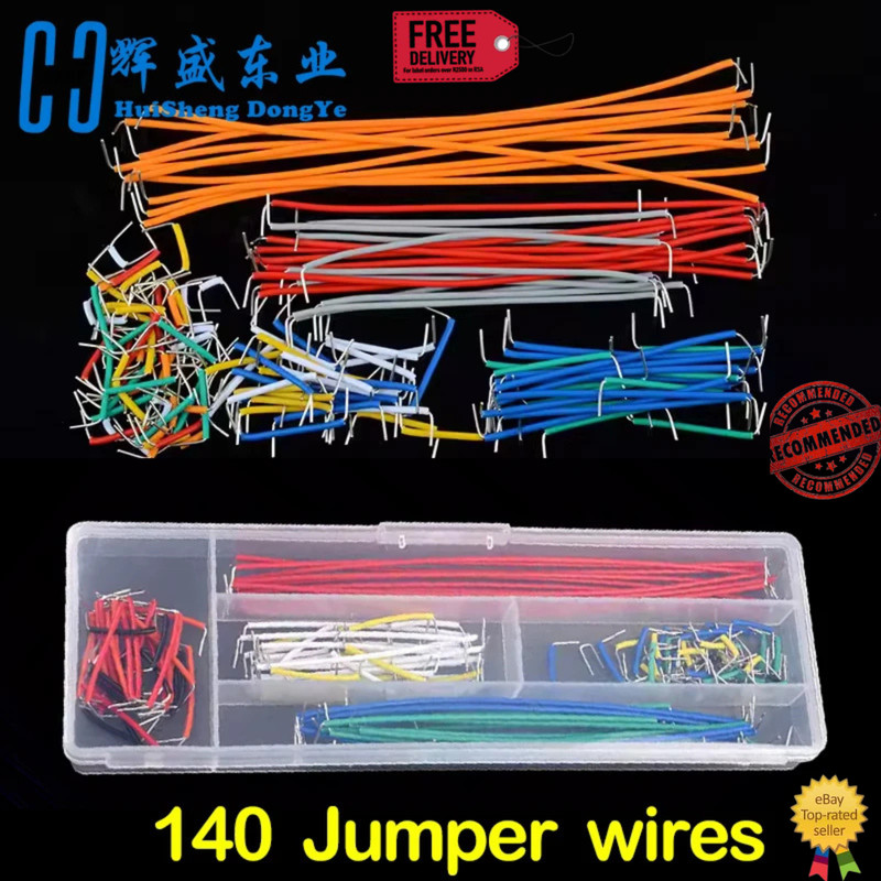140pcs U Shape Breadboard Jumper Wire Kit Pre-formed Solderless Arduino Pi UK
