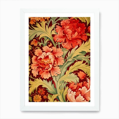 Wallpaper Floral Pattern 4 Art Prin Framed Wall Art Poster Canvas Print Picture
