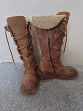 Women's Brown Leather destroy boots EU Size 39 (UK 5.5)