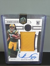 2022 National Treasures Romeo Doubs Rookie Patch Auto 4/49 Green Bay Packers