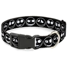 Plastic Clip Collar The Nightmare Before Christmas Jack 5-Expressions Black/Whit