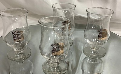 Baileys Glass 3.25  Footed Shot Glass Celtic Knot - Set of 4