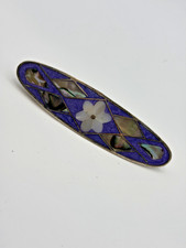 Mexico Inlay Flower MOP Hair Clip Barrette