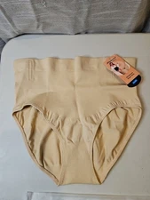 NEW Shapermint Women's XL/ 2XL Mid Waisted Shaper Panty Beige Tan Natural Nude