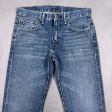 Levis Jeans Men 32x34 Blue 569 Loose Denim Pants Workwear Faded (Act 34x32)