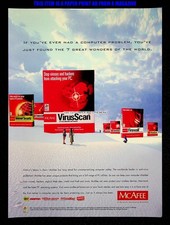 McAfee Virus Scan Firewall Internet Security 2001 Trade Print Magazine Ad Poster