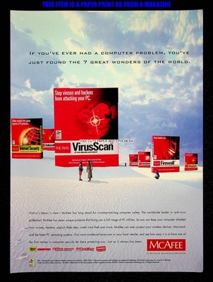 McAfee Virus Scan Firewall Internet Security 2001 Trade Print Magazine Ad Poster