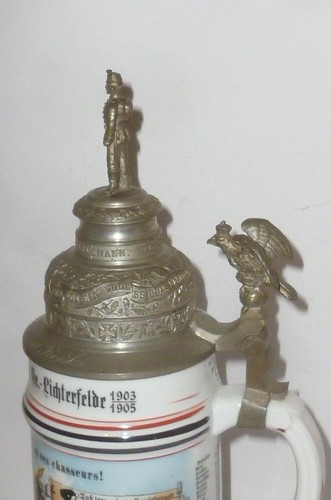 Alter Reservistenkrug Garde Schützen Lichterfelde Jäger Berlin Bierkrug Krug 1WK - Bild 8 von 24