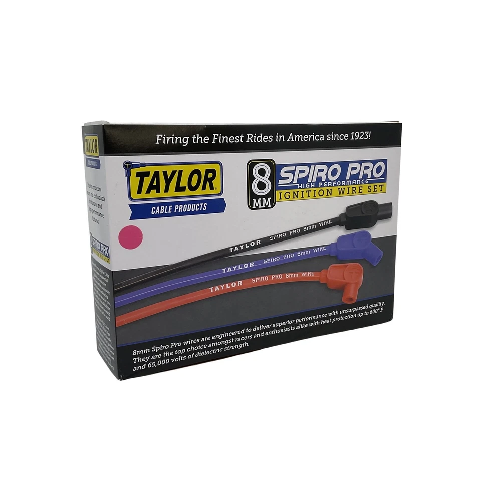 Taylor Cable 74791 Pink 8mm Spiro-Pro Spark Plug Wires for Type 1 Beetle - Image 4 of 4