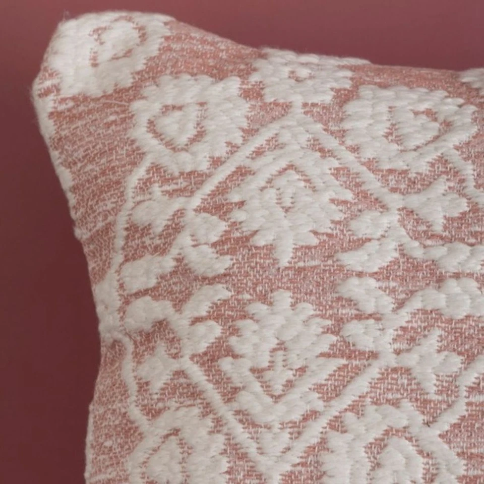 Gauri Kohli ‘’Rouche’ Pillows x 2 Peach Pastel Decorative Pillow Set 18” x 18” - Image 3 of 4