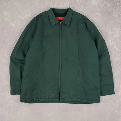 Red Kap Vintage 90s Full Zip Workwear Jacke 2XL Herren Grün Utility