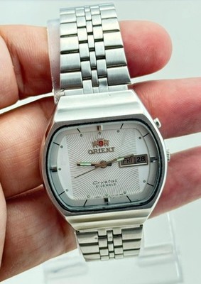 Vintage Watch - Orient Crystal Automatic 21 Jewels White Dial Stainless Steel