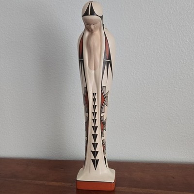 Navajo Pottery Mother Mary Sculpture by Mary Saxon Native American Handmade Art
