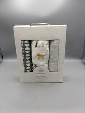 Muslin Swaddle Blankets Jungle - Cloud Island Gray 3pk IN BOX. READ