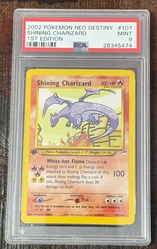1st First Edition SHINING CHARIZARD Neo Destiny 107/105 PSA 9 MINT !!!