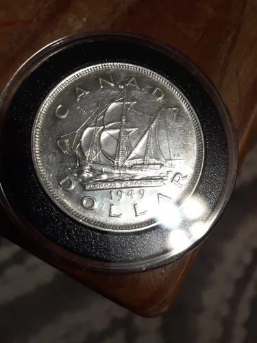 1949 Canada Silver Dollar Uncirculated Newfoundland Or Sailing Ship Dollar BU