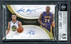 Kobe Bryant Steph Curry 2017-18 Immaculate Collection Dual Auto /25 #33 BGS 8.5