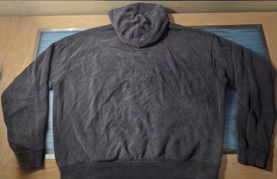 Sudadera con Capucha BDG Bonfire Cremallera Completa Negra Para Hombre Talla Grande Foto 4 de 4