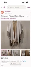 Fringed Cape/Shawl Accessory St., New York