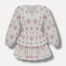 LoveShackFancy Women's White Melina Dress Size XL