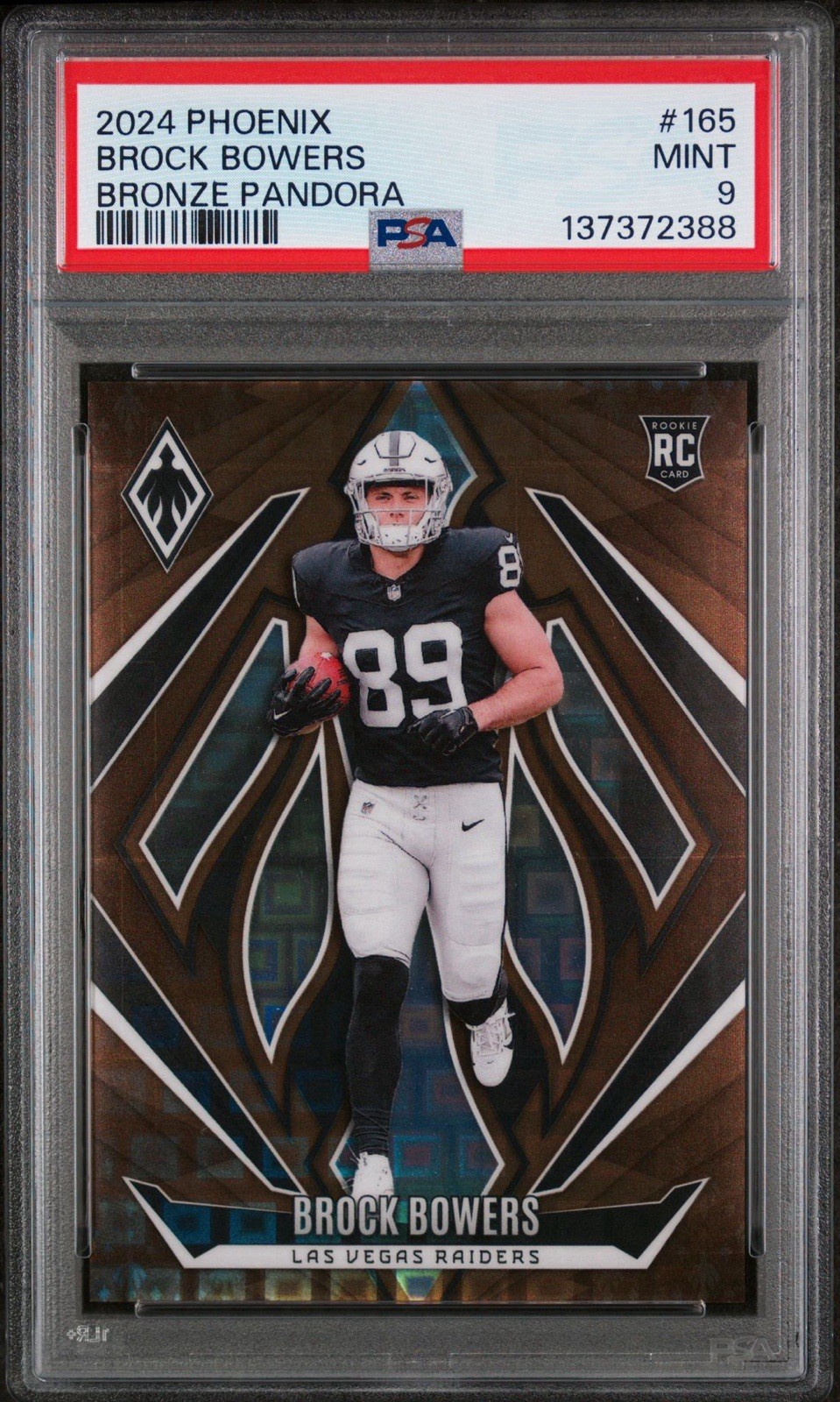 2024 Panini Phoenix - Rookies Brock Bowers #165 Bronze Pandora /33 (RC)