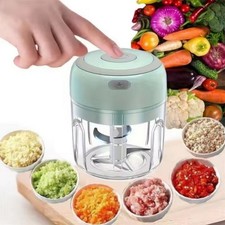 Electric Mini Garlic Chopper USB Rechargeable Food Grinder Crusher Onion Veggie