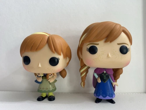 Funko Pop! Disney Frozen - Princess Anna #81 and Young Anna #117 Vinyl Lot
