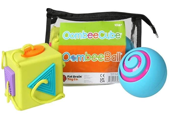Fat Brain Toys Oombee Cube Oombee Bola Forma Clasificación Juguete de Aprendizaje 2 Piezas Juego NUEVO Foto 4 de 4
