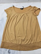 Ab Studio  Mustard Yellow Blouse Size Medium