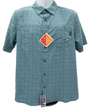 $55 Hi-Tec Men’s Button Down Short Sleeve Shirt - Still Water - Small - New Tags
