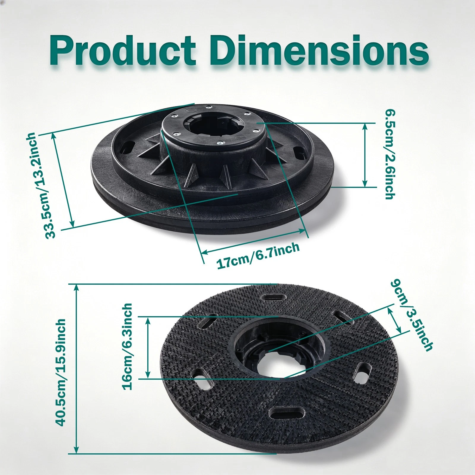 For 17" Floor Buffer Pad Driver 16" Harpoon Style w/Clutch Plate NP-9200 image 5