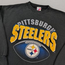 Vintage Pittsburgh Steelers Sweater Mens Large Black NFL Football Made USA 90s