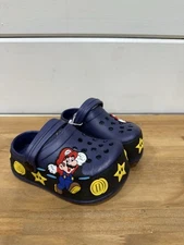 NEW Mario Kids Clog Shoes Size W25 Slip-on Size 8 Blue NWT